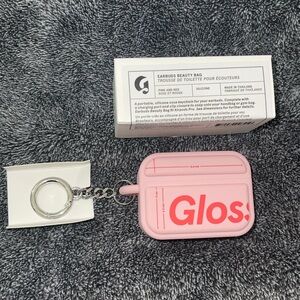 Glossier airpod case keychain